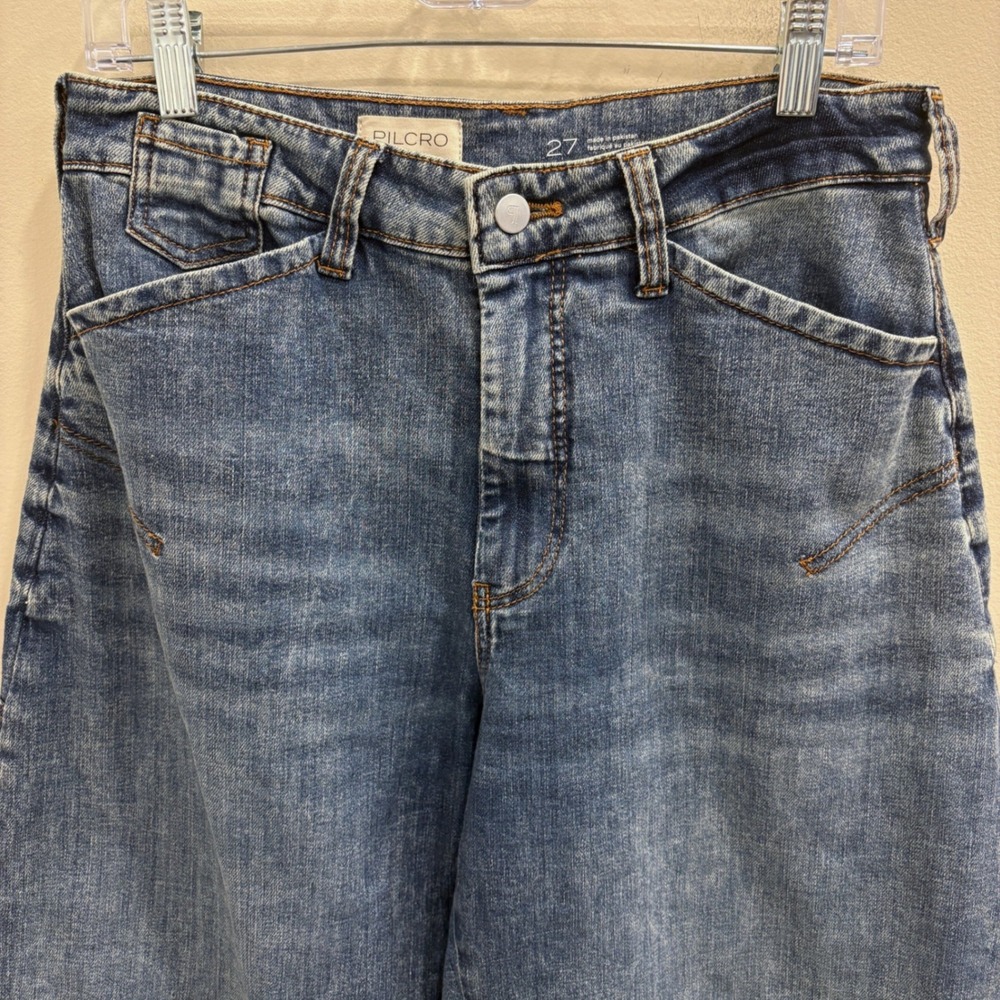 Pilcro Kayden High-Rise Carpenter Barrel Jeans Medium Wash 27 Workwear Utility - Picture 4 of 8